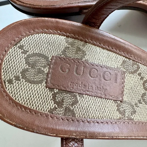Authentic Gucci Horsebit Brown Leather Sandals - Picture 2 of 6